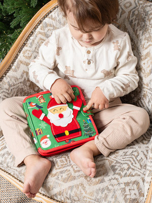 Развивающая фетровая книжка с липучками "Новый год"